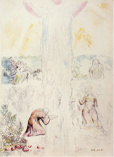 William Blake - Dante drinking at the River of light 
